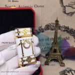 ARW 1:1 Perfect Replica Cartier Classic Fusion White Jet lighter White&Gold Lighter